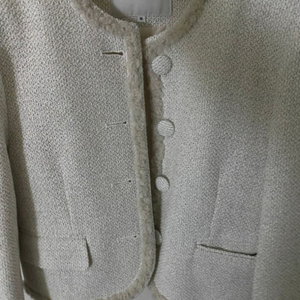 마론 에디션 자켓 white cotton tweed