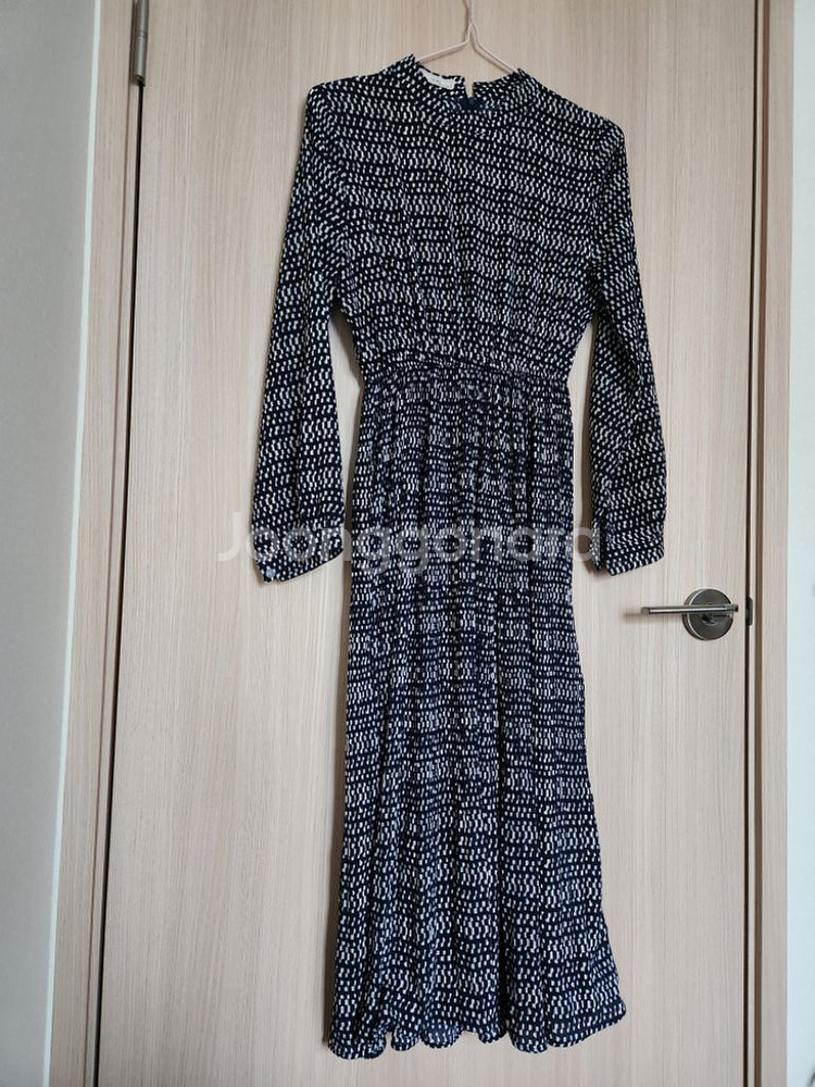 여자플리츠쉬폰원피스 긴주름치마--1