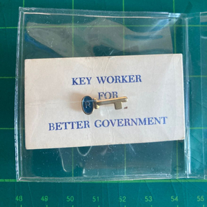 빈티지 옛날 미국 공화당 캠페인 뱃지 Key Worke