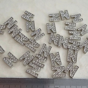 금속 이니셜 N 실버큐빅 30개 일괄