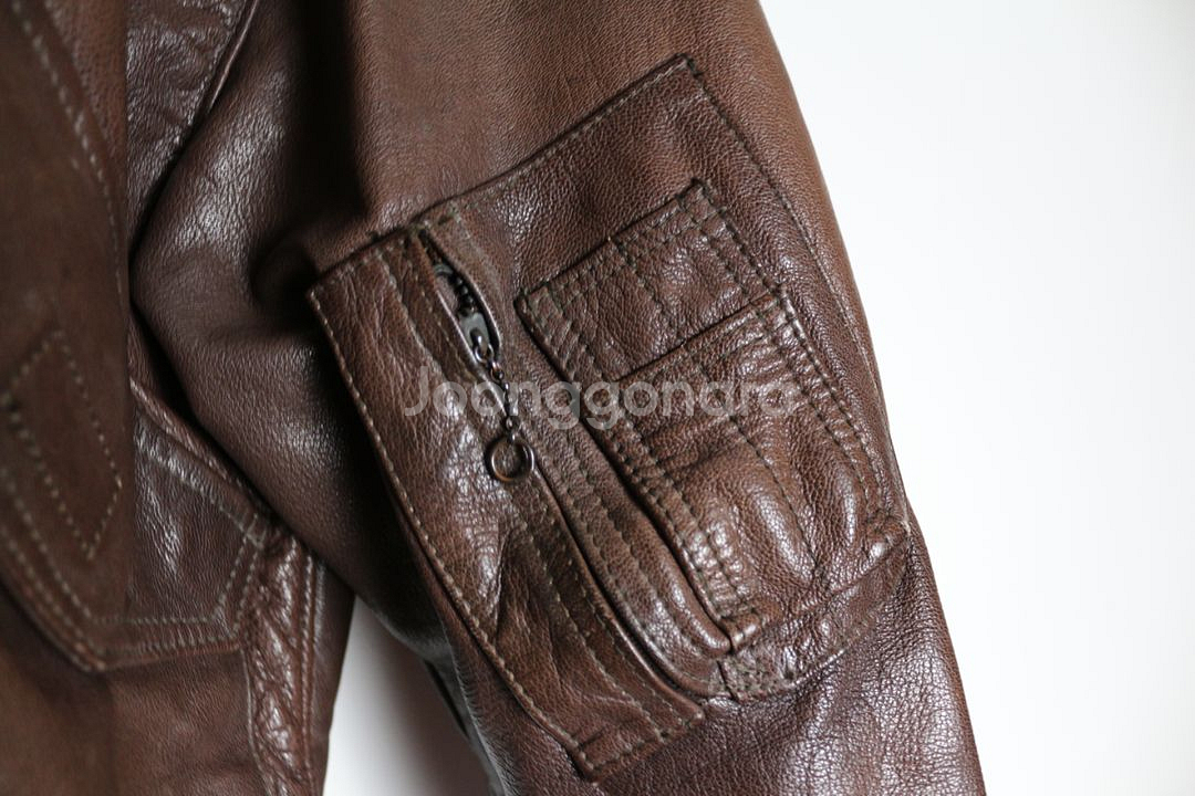 Golden Bear 골든 베어 80s 가죽 자켓--3