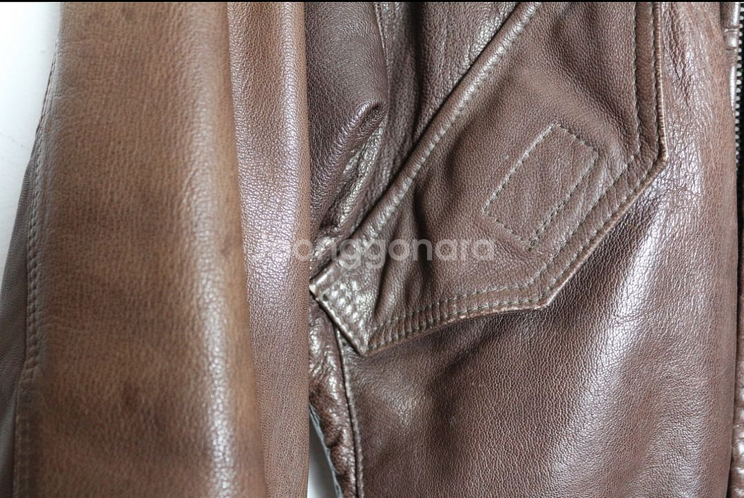 Golden Bear 골든 베어 80s 가죽 자켓--5