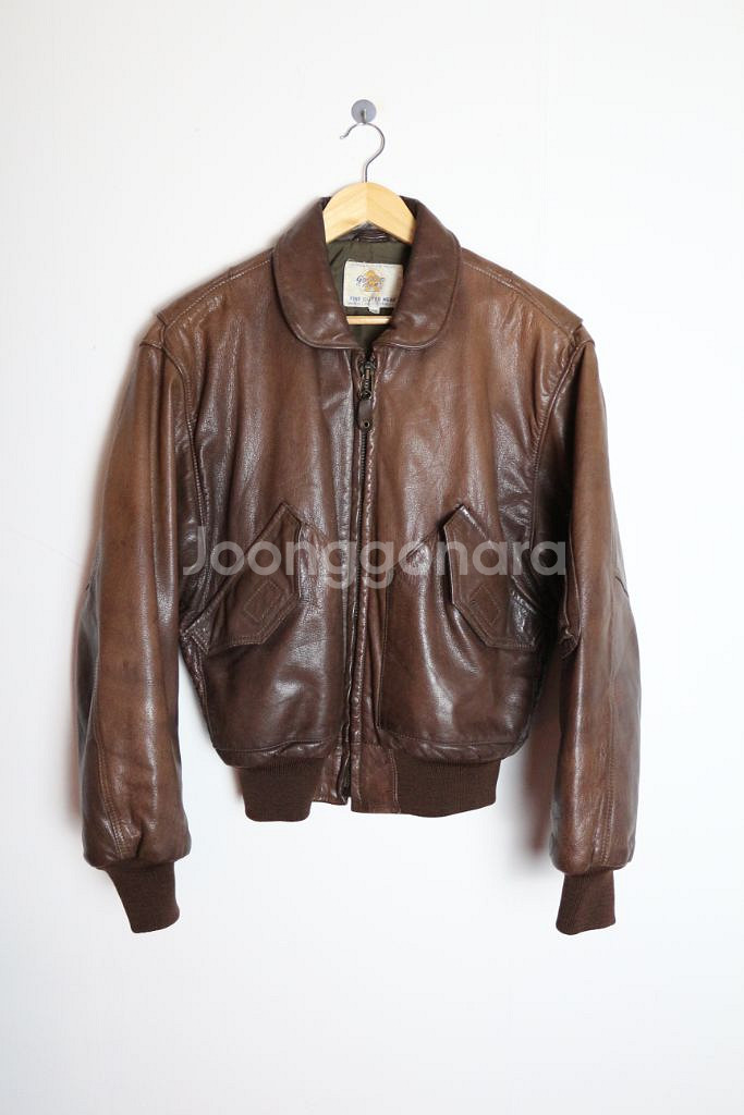 Golden Bear 골든 베어 80s 가죽 자켓--6