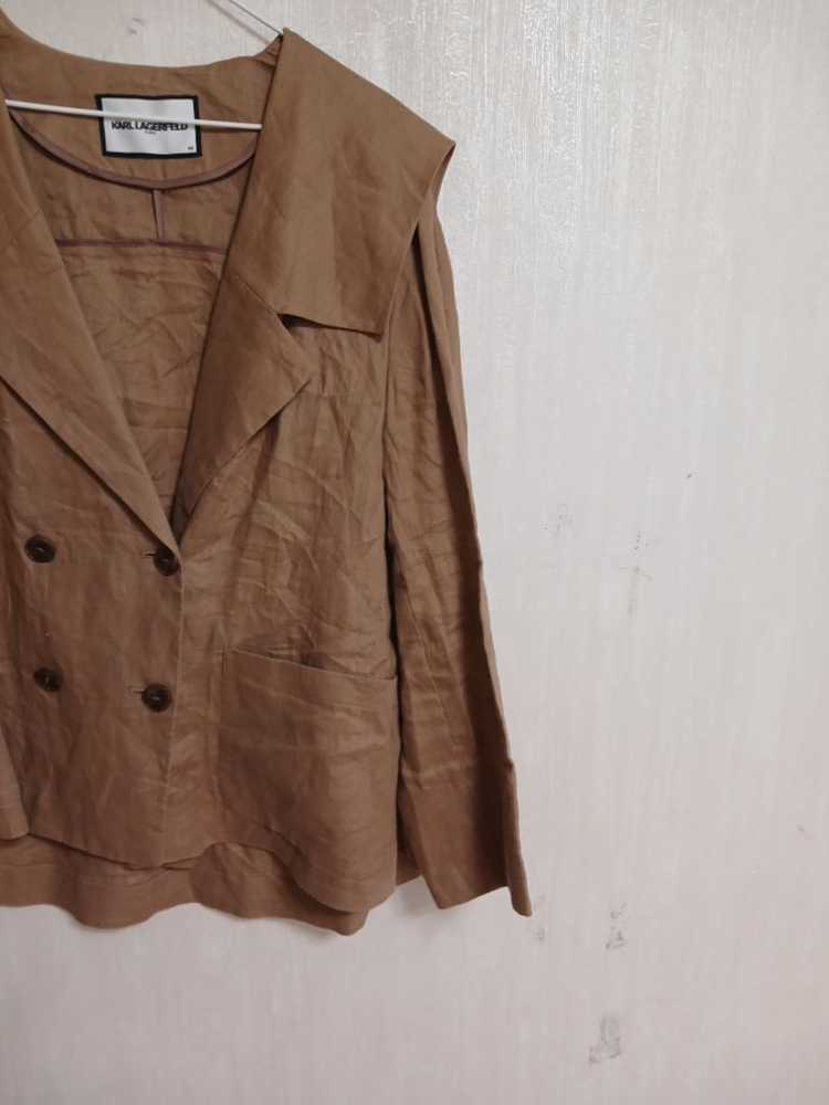 여성 칼라거펠트 마100% 린넨자켓 (새상품.박시100 이미지