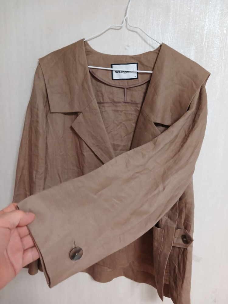 여성 칼라거펠트 마100% 린넨자켓 (새상품.박시100 이미지