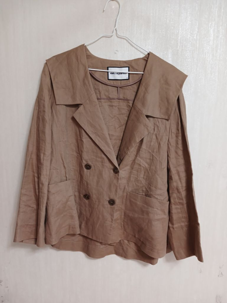 여성 칼라거펠트 마100% 린넨자켓 (새상품.박시100 이미지