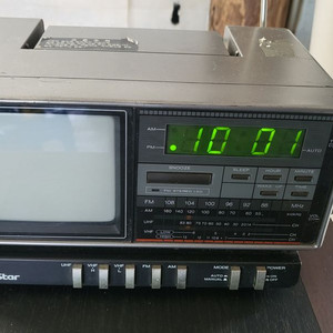 금성사, 80년대 4.5인치 흑백TV,시계,FM라디오