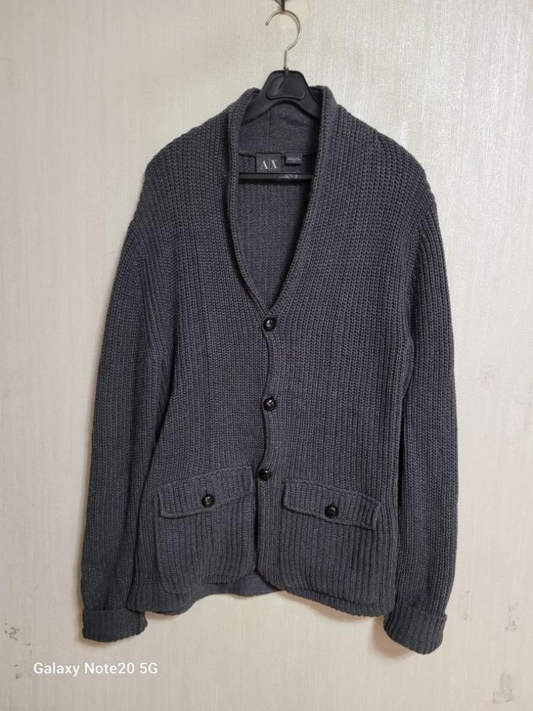 남성 A/X 클래식 면가디건 (100)--0