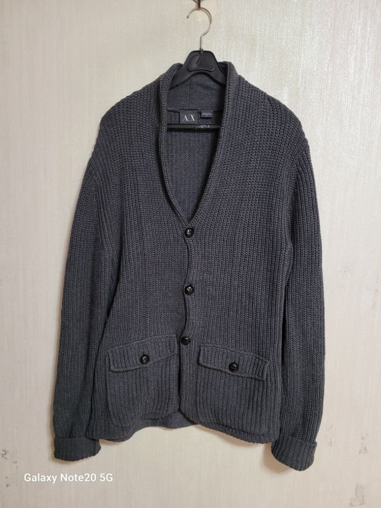 남성 A/X 클래식 면가디건 (100)--9