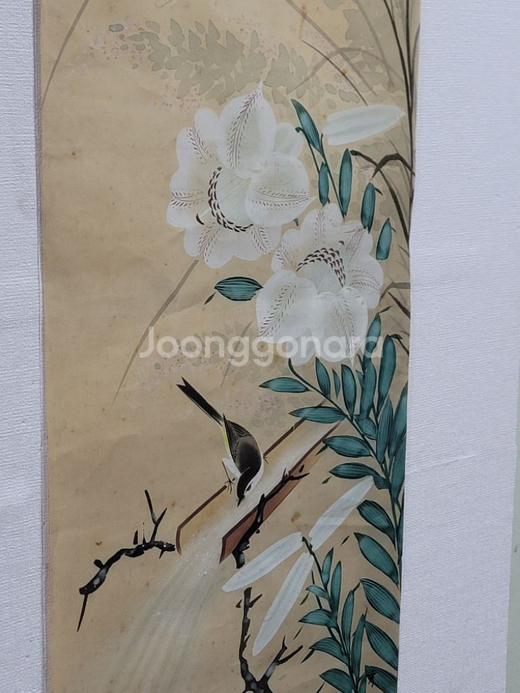 고화 그림 비단에 화조도--2