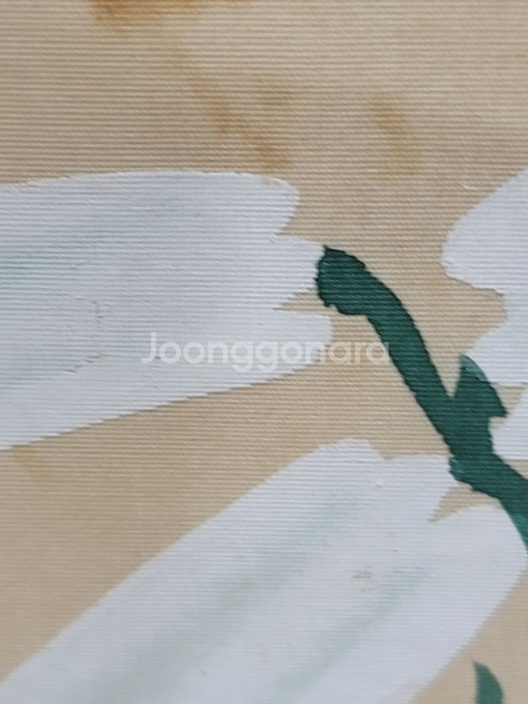 고화 그림 비단에 화조도--3