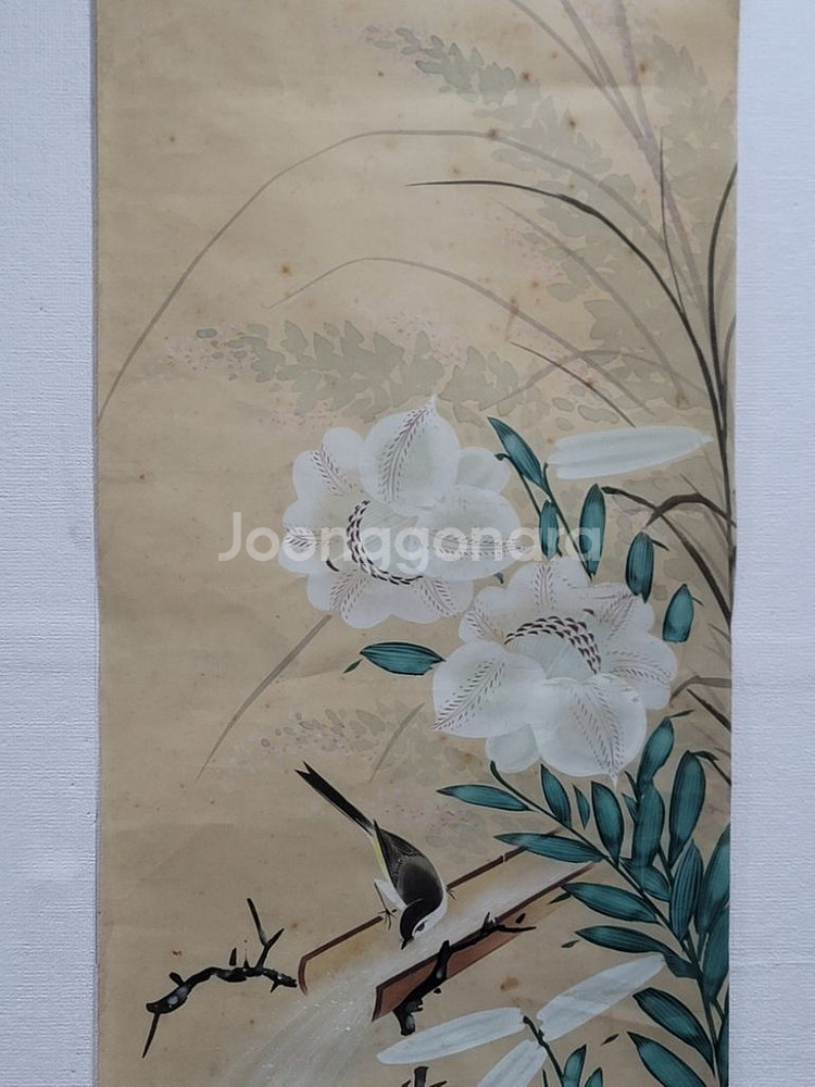 고화 그림 비단에 화조도--9
