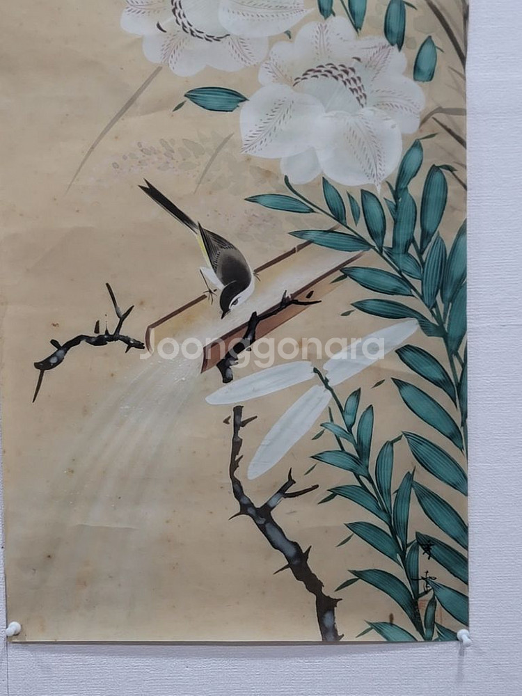 고화 그림 비단에 화조도--7