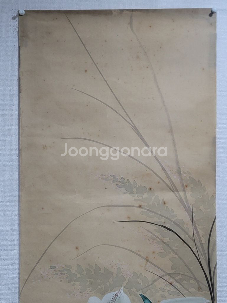 고화 그림 비단에 화조도--6