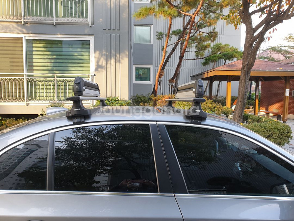 BMW 5시리즈 E60 툴레 루프렉 가로바 스키캐리어--7
