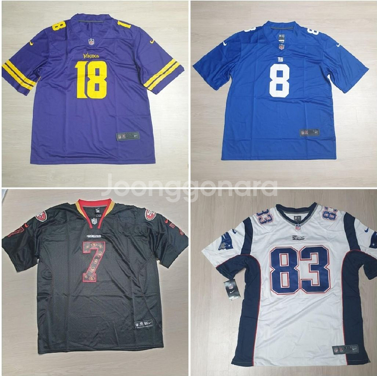 나이키 nfl져지 풋볼져지 블록코어룩 빅사이즈 헬스복--5