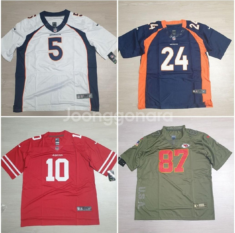나이키 nfl져지 풋볼져지 블록코어룩 빅사이즈 헬스복--3