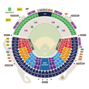 5/4(토) 3루 두산 응원석 222블럭 통로 2연석