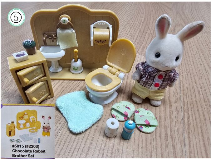 실바니안 패밀리 하우스 자동차 화장실 토끼 다람쥐 가족--4