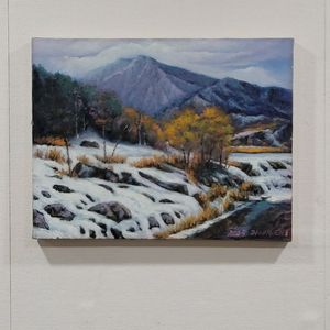 정인택작가 유화 그림 겨울날 6호