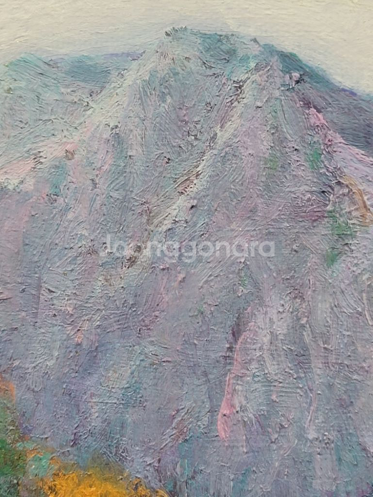 정인택작가 유화 그림 겨울날 6호--5