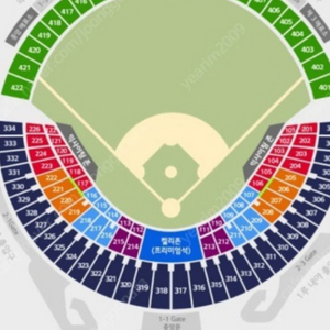 잠실구장5월4일토417구역두산외야9열3루외야석2연석