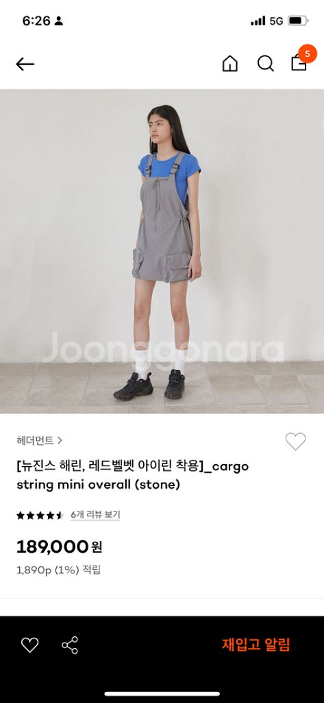 헤더먼트 카고 오버롤 (뉴진스해린,한소희,우기,아이린)--1