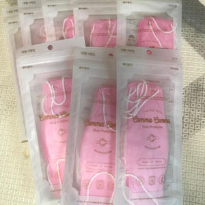 꼼마꼼마 KF94 핑크 대형마스크 5입*9봉 총45매