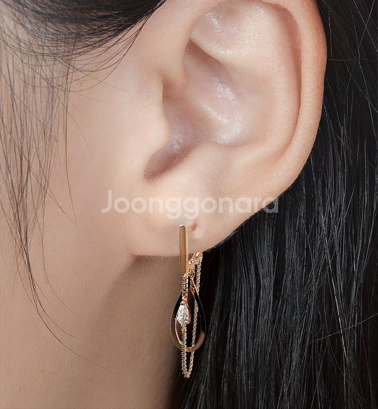 18k 드롭 귀걸이 새상품--1
