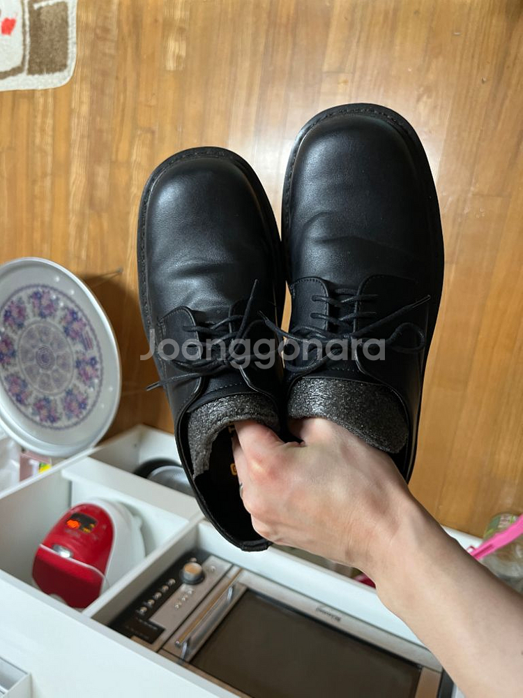 위더로드 클리프 스퀘어토 4홀 더비슈즈 블랙 245--1