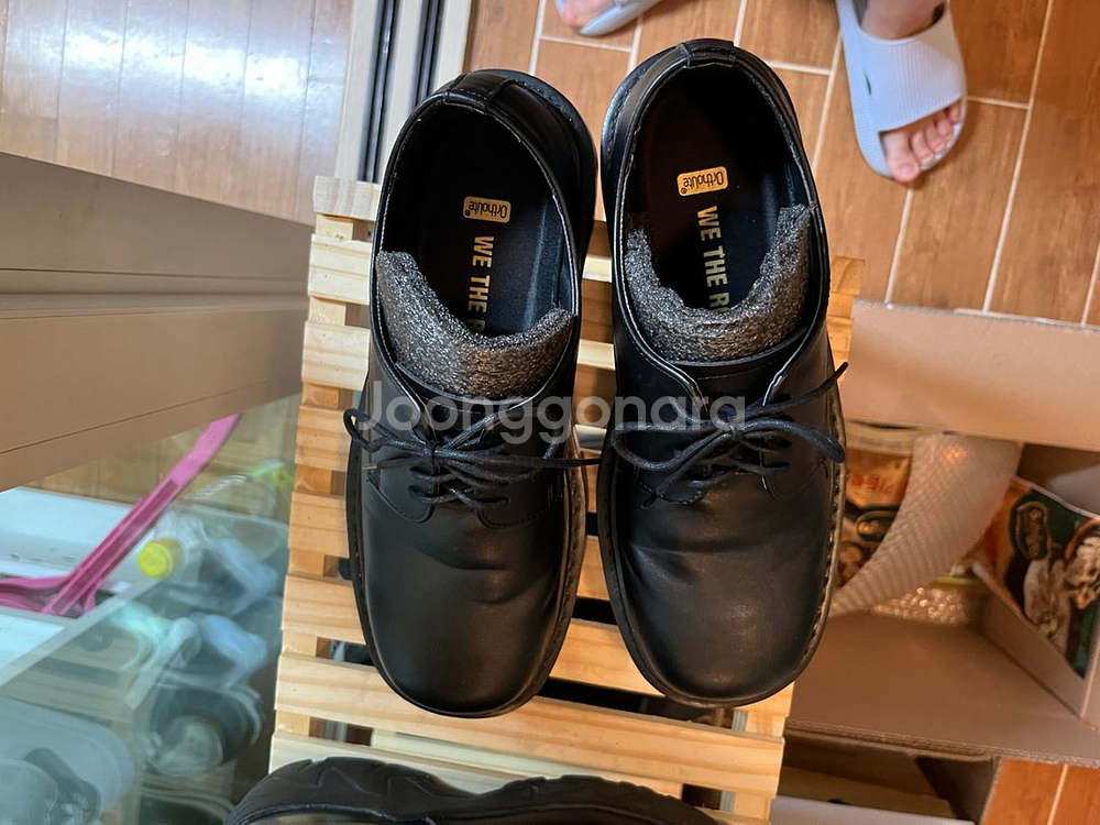 위더로드 클리프 스퀘어토 4홀 더비슈즈 블랙 245--5