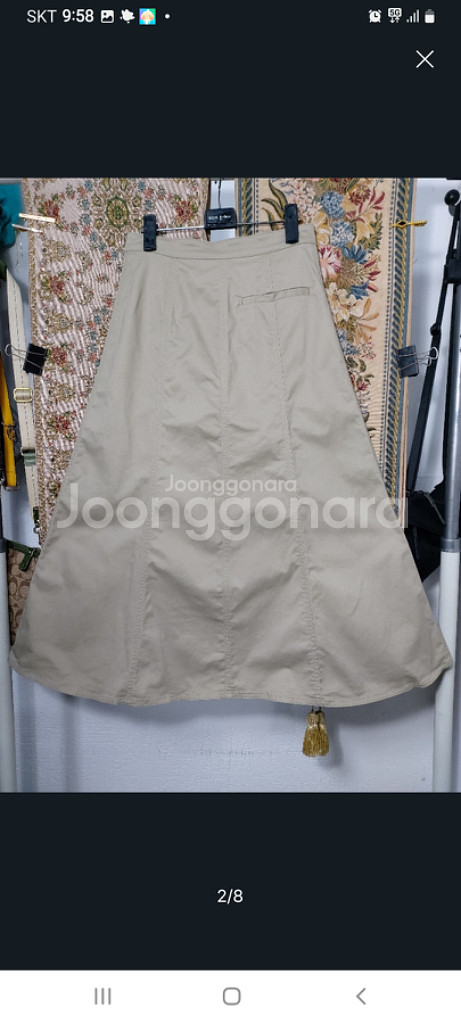 26 유니클로 스판 코튼 롱스커트 상태A--2