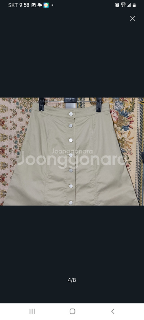 26 유니클로 스판 코튼 롱스커트 상태A--4