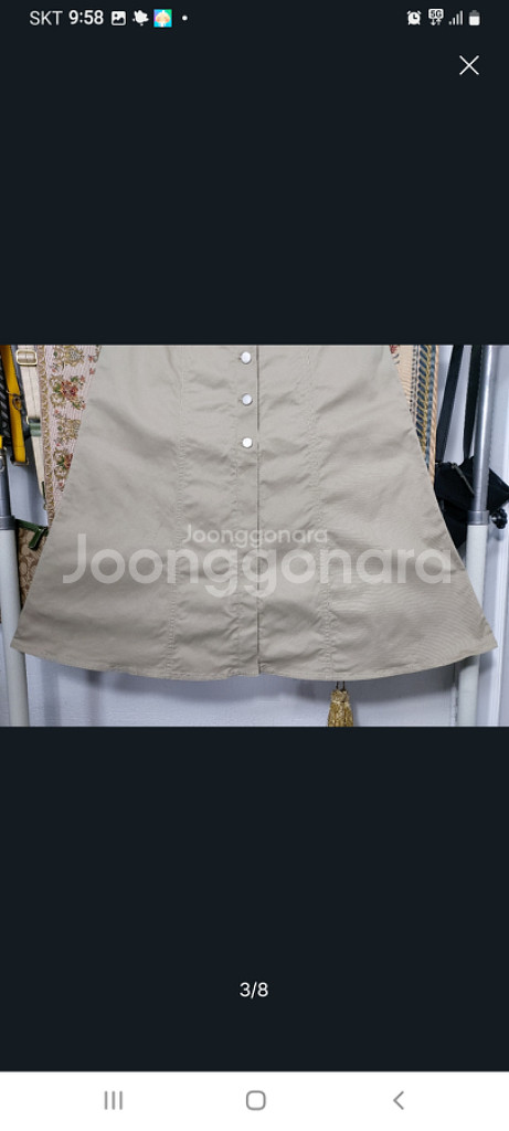 26 유니클로 스판 코튼 롱스커트 상태A--3