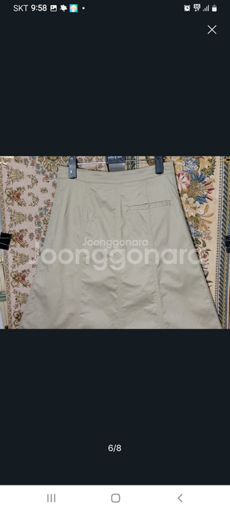 26 유니클로 스판 코튼 롱스커트 상태A--6