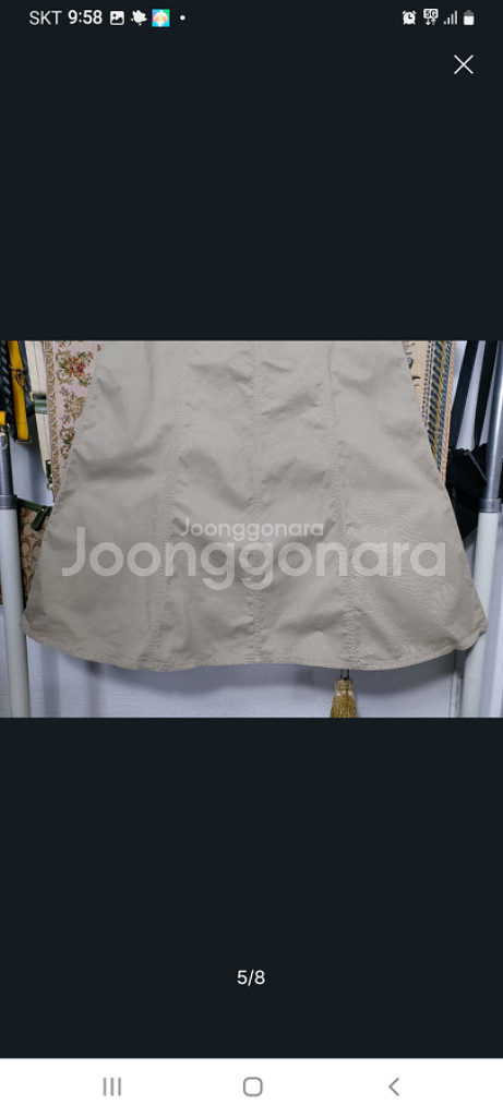 26 유니클로 스판 코튼 롱스커트 상태A--5