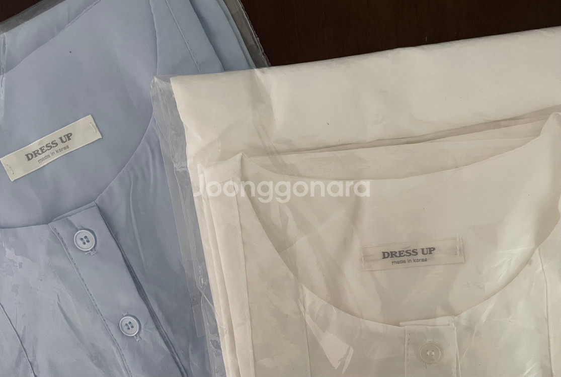 언더스탠딩 리유라 헨리넥 코튼 핀턱 레이어드 미니원피스--8