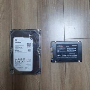 SSD 삼성 EVO 500GB + HDD 씨게이트1TB