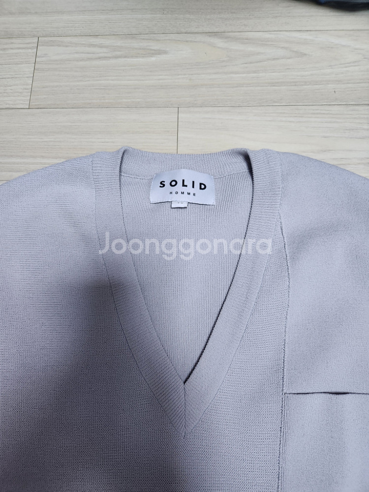 솔리드옴므 정품 오버핏 그레이 베스트 105사이즈--1