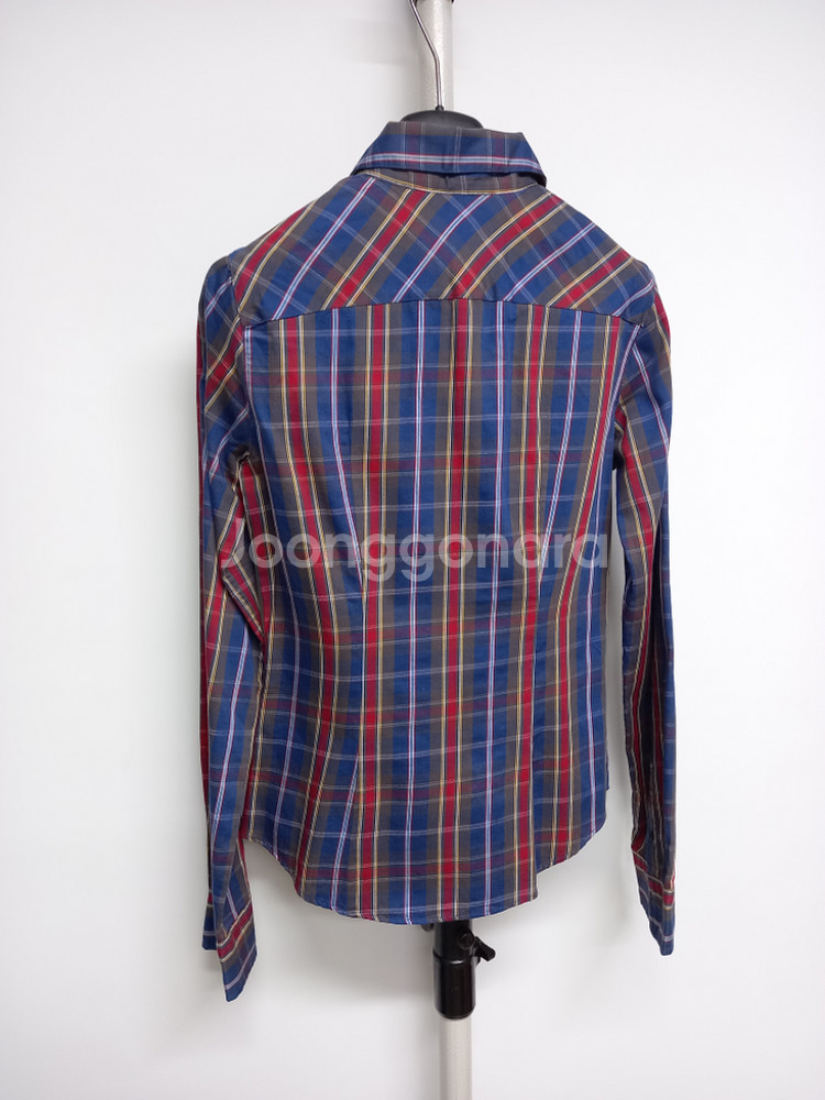 타미힐피거 체크 춘추 긴필 남방 블라우스 44.55--3