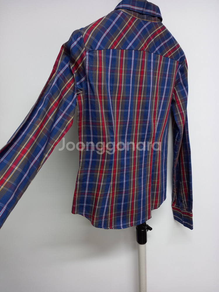 타미힐피거 체크 춘추 긴필 남방 블라우스 44.55--4