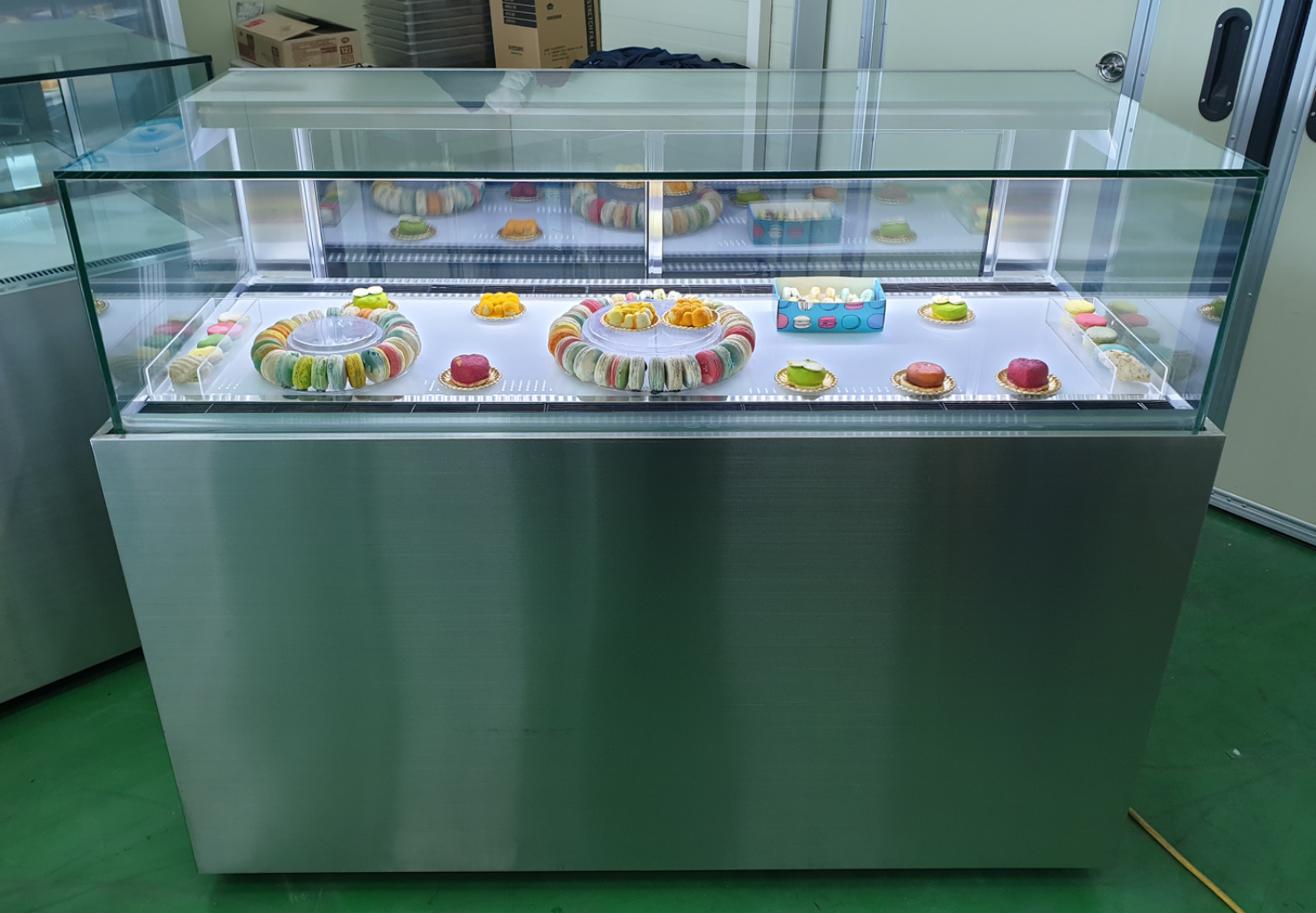 명품 BKC 마카롱 디저트 샌드위치 냉장 쇼케이스