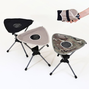 텔론 미니핏 피벗체어 (블랙) 캠핑용 휴대용 회전의자