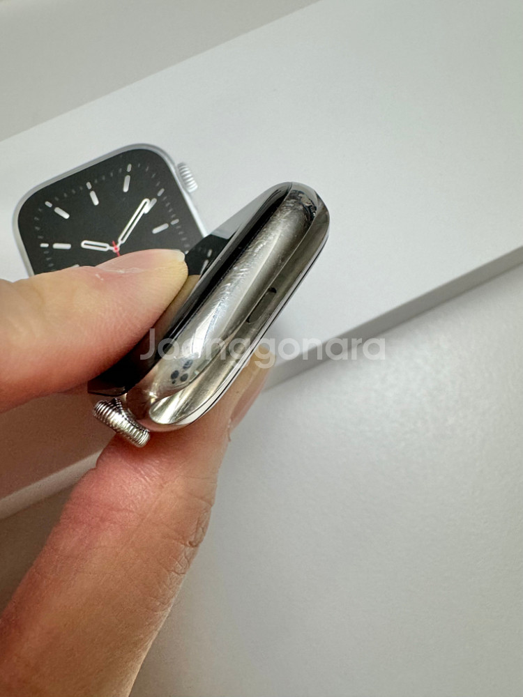 애플워치6 스테인리스 44mm 실버 셀룰러--5