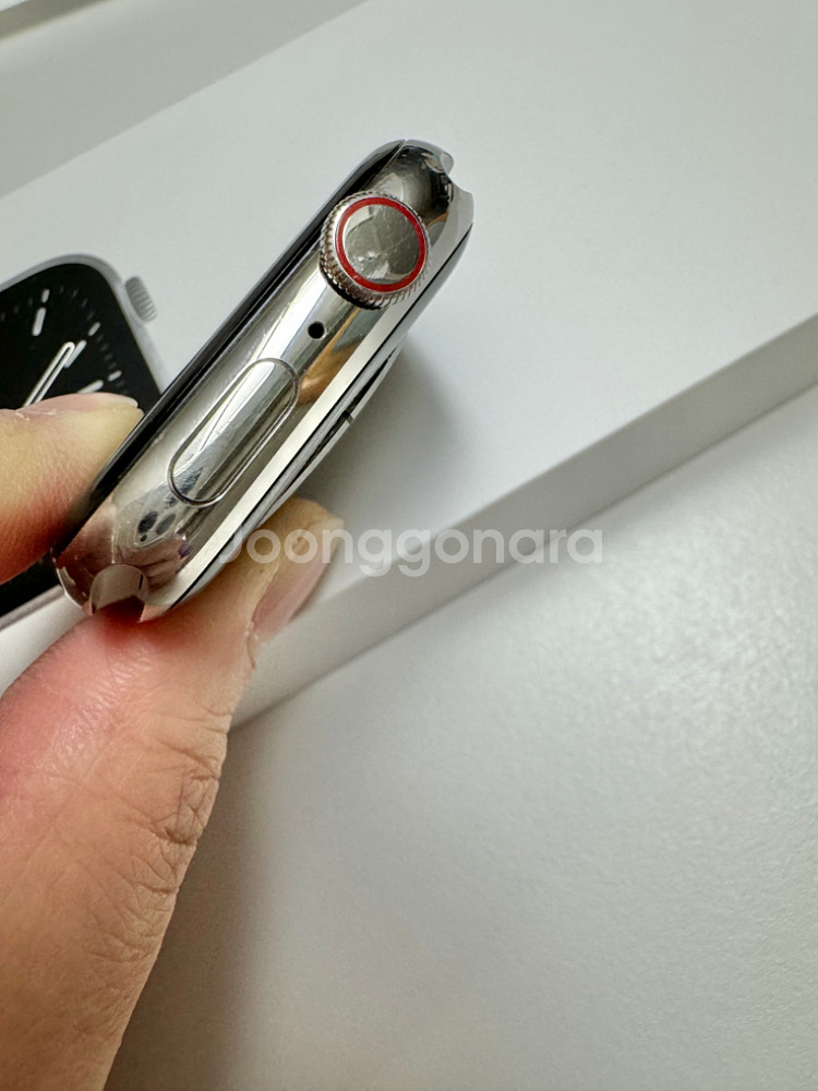 애플워치6 스테인리스 44mm 실버 셀룰러--2