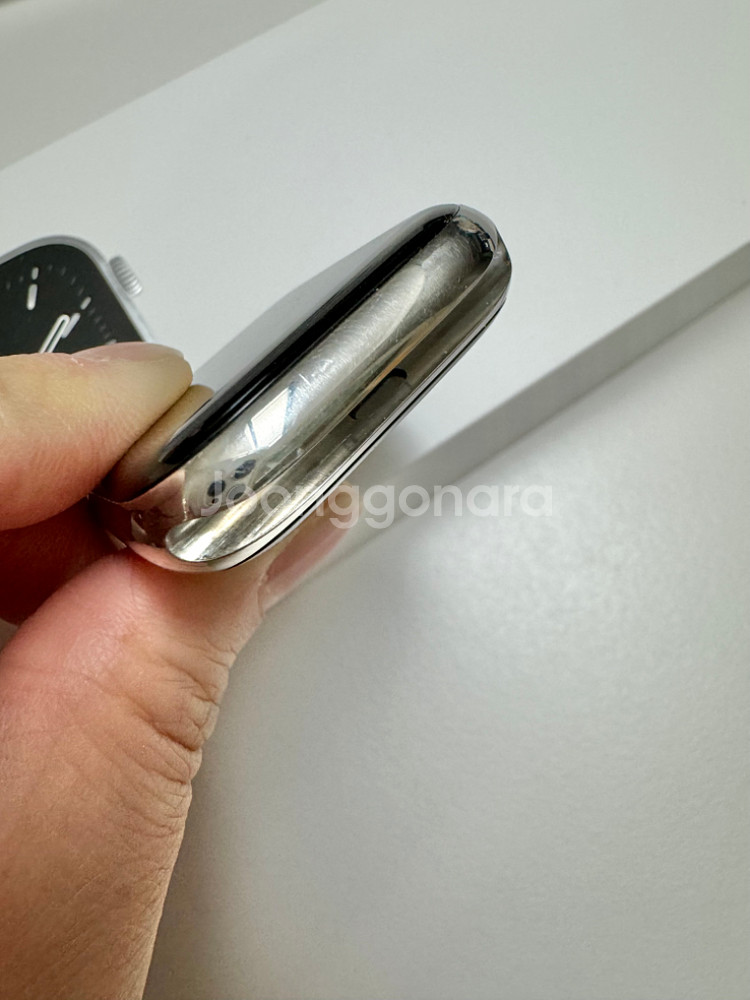 애플워치6 스테인리스 44mm 실버 셀룰러--3