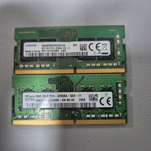 노트북 메모리 ddr4-3200 8GB 2개 판매합니다