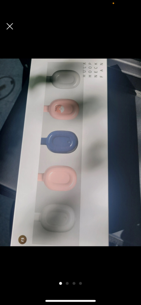 훌라후프 휴대용 넥밴드 무선 선풍기