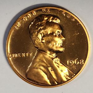 다이크랙 동전 미국주화 희귀 링컨LMC 페니 1968S