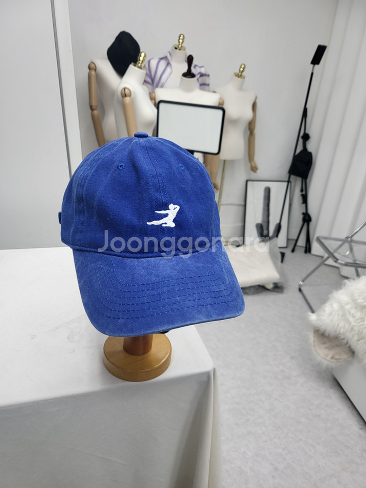 볼캡 야구 모자 블루 파랑 피그먼트 워싱--3